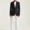 Getailleerd smokingjasje van wol en mohair Getailleerd smokingjasje van wol en mohair