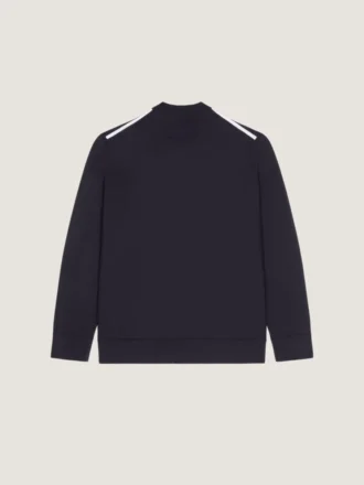 Wollen vest met grosgrain-details